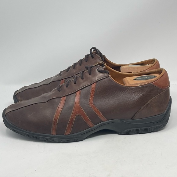 Allen Edmonds Traveler Shoes Mens 11.5D Brown Leather Bicycle Toe Casual Driving main image 11